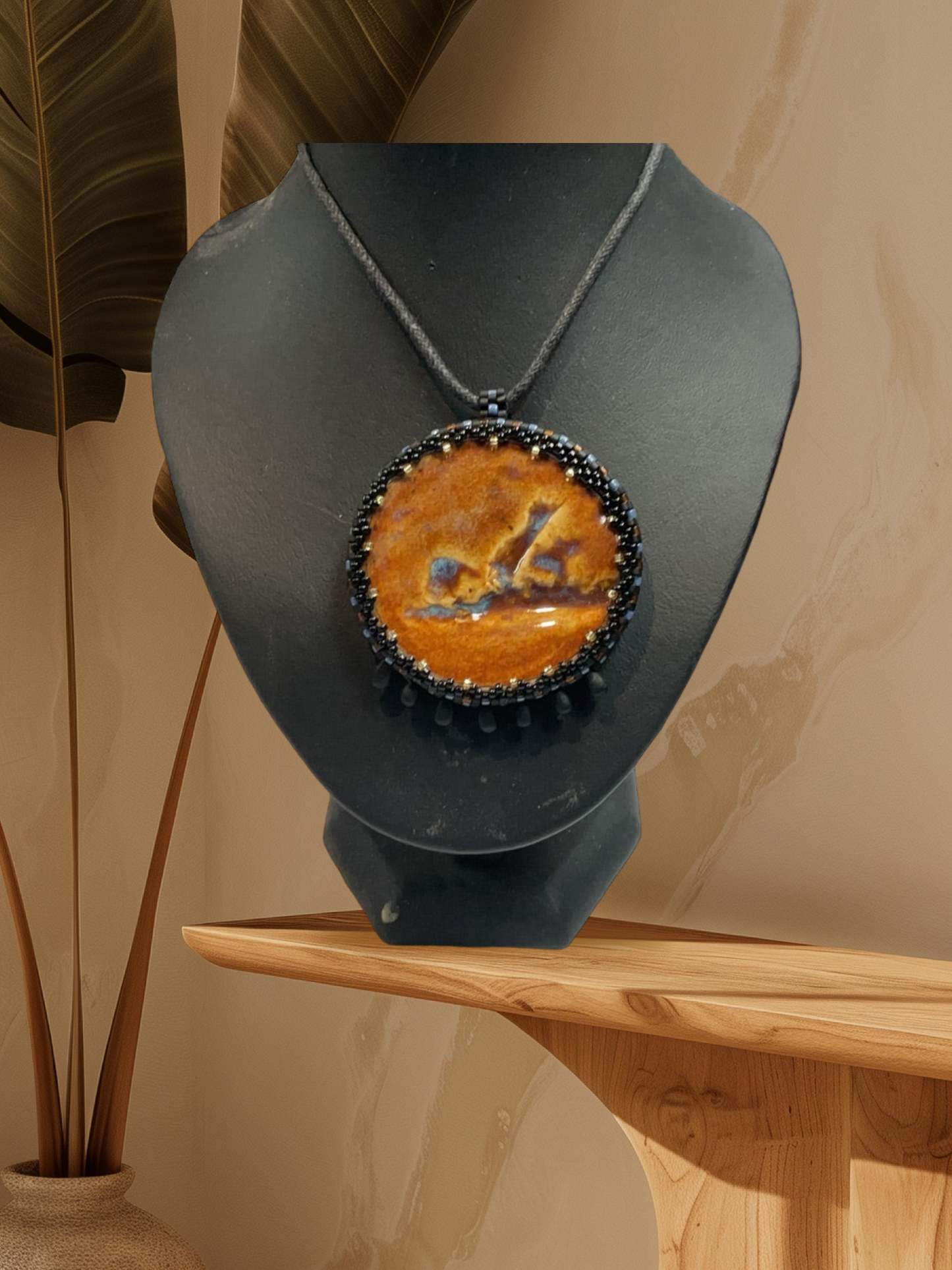 BeadHellion Pottery Pendant Necklace