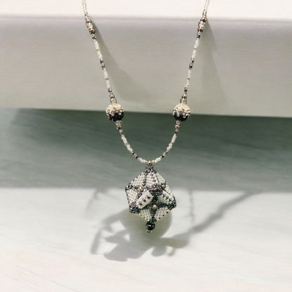 BeadHellion Beaded Cube Necklace