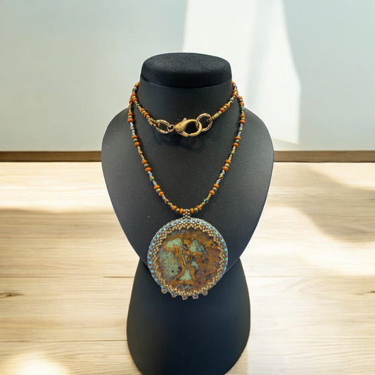 BeadHellion Pottery Pendant Necklace